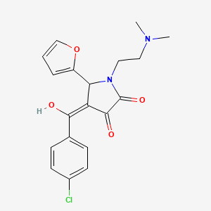 molecular formula C19H19ClN2O4 B5493511 4-(4-chlorobenzoyl)-1-[2-(dimethylamino)ethyl]-5-(2-furyl)-3-hydroxy-1,5-dihydro-2H-pyrrol-2-one 