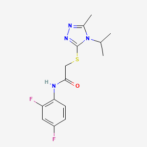 molecular formula C14H16F2N4OS B5493518 N-(2,4-difluorophenyl)-2-[(4-isopropyl-5-methyl-4H-1,2,4-triazol-3-yl)thio]acetamide 