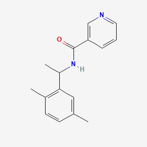 molecular formula C16H18N2O B5493575 N-[1-(2,5-dimethylphenyl)ethyl]nicotinamide 