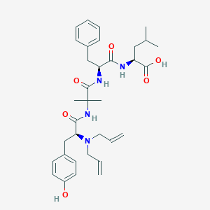 molecular formula C34H46N4O6 B549361 N,N-Diallyl-tyrosyl-alpha-aminoisobutyric acid-phenylalanyl-leucine CAS No. 89352-67-0