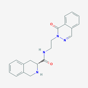 molecular formula C20H20N4O2 B5493615 (3R)-N-[2-(1-oxo-2(1H)-phthalazinyl)ethyl]-1,2,3,4-tetrahydro-3-isoquinolinecarboxamide hydrochloride 