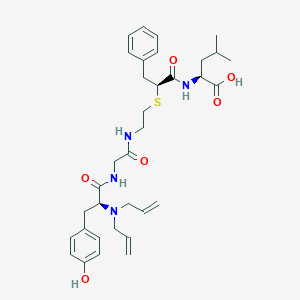 (2S)-2-[[(2S)-2-[2-[[2-[[(2S)-2-[bis(prop-2-enyl)amino]-3-(4-hydroxyphenyl)propanoyl]amino]acetyl]amino]ethylsulfanyl]-3-phenylpropanoyl]amino]-4-methylpentanoic acid