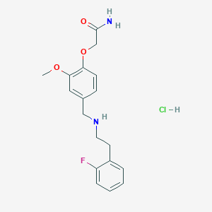 molecular formula C18H22ClFN2O3 B5493637 2-[4-({[2-(2-fluorophenyl)ethyl]amino}methyl)-2-methoxyphenoxy]acetamide hydrochloride 