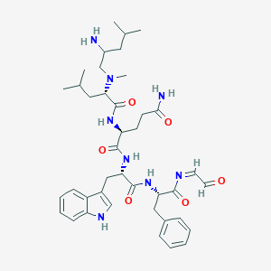 molecular formula C40H56N8O6 B549364 (2S)-2-[[(2S)-2-[(2-氨基-4-甲基戊基)-甲基氨基]-4-甲基戊酰基]氨基]-N-[(2S)-3-(1H-吲哚-3-基)-1-氧代-1-[[(2S)-1-氧代-1-(2-氧代乙叉基亚氨基)-3-苯基丙-2-基]氨基]丙-2-基]戊二酰胺 CAS No. 135721-56-1