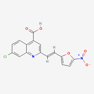 molecular formula C16H9ClN2O5 B5493650 7-chloro-2-[2-(5-nitro-2-furyl)vinyl]-4-quinolinecarboxylic acid 
