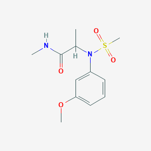 molecular formula C12H18N2O4S B5493665 N~2~-(3-methoxyphenyl)-N~1~-methyl-N~2~-(methylsulfonyl)alaninamide 