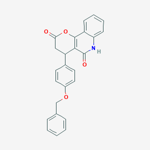 molecular formula C25H19NO4 B5493688 4-[4-(benzyloxy)phenyl]-4,6-dihydro-2H-pyrano[3,2-c]quinoline-2,5(3H)-dione 