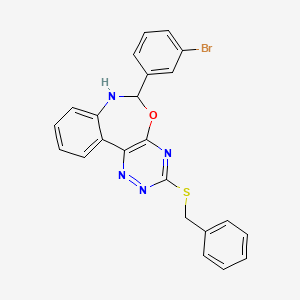 molecular formula C23H17BrN4OS B5493691 3-(benzylthio)-6-(3-bromophenyl)-6,7-dihydro[1,2,4]triazino[5,6-d][3,1]benzoxazepine 