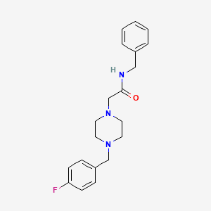molecular formula C20H24FN3O B5493716 N-benzyl-2-[4-(4-fluorobenzyl)-1-piperazinyl]acetamide 