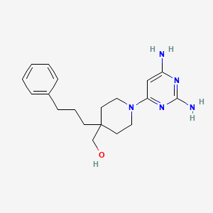 molecular formula C19H27N5O B5493718 [1-(2,6-diaminopyrimidin-4-yl)-4-(3-phenylpropyl)piperidin-4-yl]methanol 