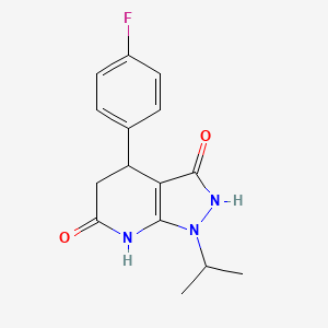 molecular formula C15H16FN3O2 B5493732 4-(4-fluorophenyl)-1-isopropyl-4,7-dihydro-1H-pyrazolo[3,4-b]pyridine-3,6(2H,5H)-dione 