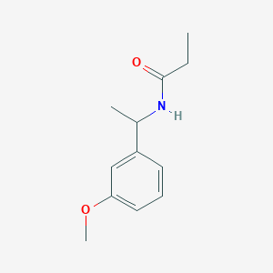 molecular formula C12H17NO2 B5493748 N-[1-(3-甲氧基苯基)乙基]丙酰胺 