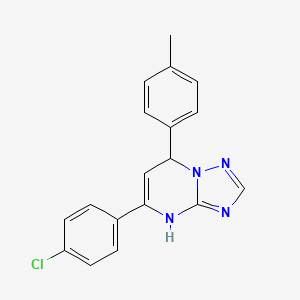 molecular formula C18H15ClN4 B5493763 5-(4-chlorophenyl)-7-(4-methylphenyl)-4,7-dihydro[1,2,4]triazolo[1,5-a]pyrimidine 