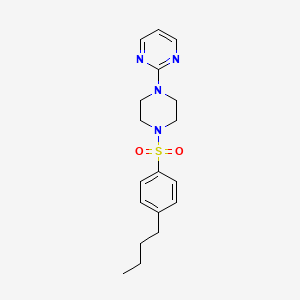 molecular formula C18H24N4O2S B5493773 2-{4-[(4-butylphenyl)sulfonyl]-1-piperazinyl}pyrimidine 