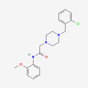 molecular formula C20H24ClN3O2 B5493780 2-[4-(2-chlorobenzyl)-1-piperazinyl]-N-(2-methoxyphenyl)acetamide 