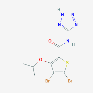 B054938 4,5-Dibromo-3-[(propan-2-yl)oxy]-N-(2H-tetrazol-5-yl)thiophene-2-carboxamide CAS No. 113588-97-9