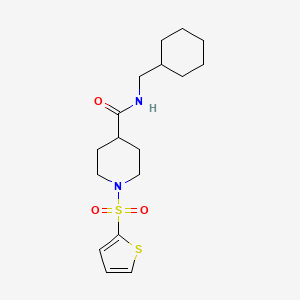molecular formula C17H26N2O3S2 B5493814 N-(cyclohexylmethyl)-1-(2-thienylsulfonyl)-4-piperidinecarboxamide 