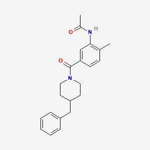 molecular formula C22H26N2O2 B5493847 N-{5-[(4-benzyl-1-piperidinyl)carbonyl]-2-methylphenyl}acetamide 