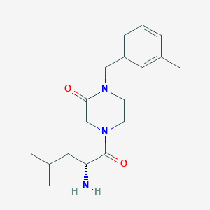 molecular formula C18H27N3O2 B5493854 4-D-leucyl-1-(3-methylbenzyl)piperazin-2-one 