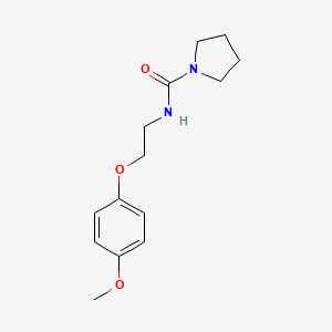 molecular formula C14H20N2O3 B5493861 N-[2-(4-methoxyphenoxy)ethyl]-1-pyrrolidinecarboxamide 