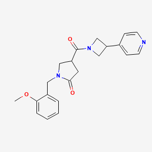 molecular formula C21H23N3O3 B5493873 1-(2-methoxybenzyl)-4-{[3-(4-pyridinyl)-1-azetidinyl]carbonyl}-2-pyrrolidinone 
