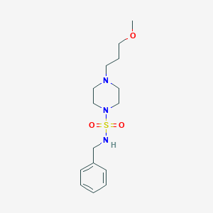 molecular formula C15H25N3O3S B5493878 N-benzyl-4-(3-methoxypropyl)piperazine-1-sulfonamide 
