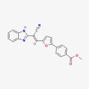 molecular formula C22H15N3O3 B5493894 methyl 4-{5-[2-(1H-benzimidazol-2-yl)-2-cyanovinyl]-2-furyl}benzoate 