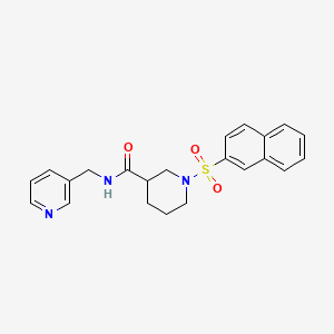 molecular formula C22H23N3O3S B5493904 1-(2-naphthylsulfonyl)-N-(3-pyridinylmethyl)-3-piperidinecarboxamide 