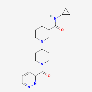 molecular formula C19H27N5O2 B5493938 N-cyclopropyl-1'-(pyridazin-3-ylcarbonyl)-1,4'-bipiperidine-3-carboxamide 