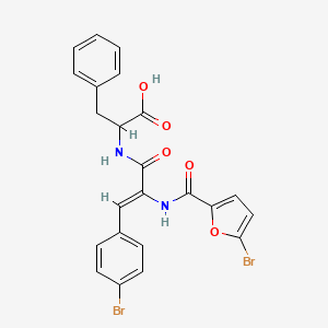 molecular formula C23H18Br2N2O5 B5493944 N-[2-[(5-bromo-2-furoyl)amino]-3-(4-bromophenyl)acryloyl]phenylalanine 