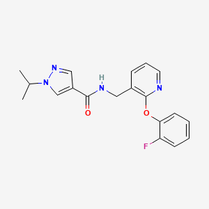 molecular formula C19H19FN4O2 B5493953 N-{[2-(2-fluorophenoxy)pyridin-3-yl]methyl}-1-isopropyl-1H-pyrazole-4-carboxamide 