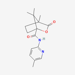 molecular formula C16H20N2O3 B5493975 4,7,7-trimethyl-N-(5-methyl-2-pyridinyl)-3-oxo-2-oxabicyclo[2.2.1]heptane-1-carboxamide 