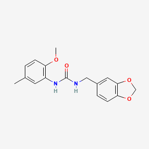 molecular formula C17H18N2O4 B5493976 N-(1,3-benzodioxol-5-ylmethyl)-N'-(2-methoxy-5-methylphenyl)urea 