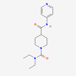 molecular formula C16H24N4O2 B5493984 N~1~,N~1~-diethyl-N~4~-4-pyridinyl-1,4-piperidinedicarboxamide 