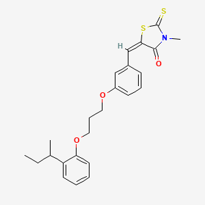 molecular formula C24H27NO3S2 B5494011 5-{3-[3-(2-sec-butylphenoxy)propoxy]benzylidene}-3-methyl-2-thioxo-1,3-thiazolidin-4-one 