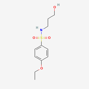 molecular formula C11H17NO4S B5494014 4-ethoxy-N-(3-hydroxypropyl)benzenesulfonamide 