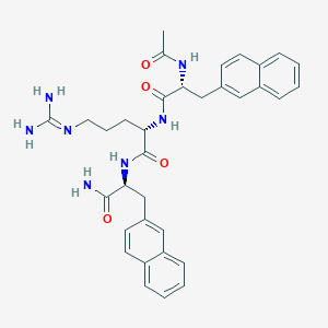(2S)-2-[[(2R)-2-Acetamido-3-naphthalen-2-ylpropanoyl]amino]-N-[(2S)-1-amino-3-naphthalen-2-yl-1-oxopropan-2-yl]-5-(diaminomethylideneamino)pentanamide