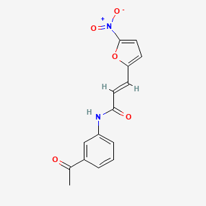 molecular formula C15H12N2O5 B5494051 N-(3-acetylphenyl)-3-(5-nitro-2-furyl)acrylamide 