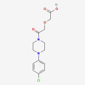 molecular formula C14H17ClN2O4 B5494069 {2-[4-(4-chlorophenyl)-1-piperazinyl]-2-oxoethoxy}acetic acid 