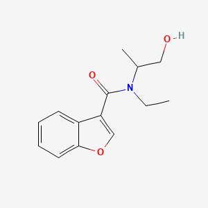 molecular formula C14H17NO3 B5494072 N-ethyl-N-(2-hydroxy-1-methylethyl)-1-benzofuran-3-carboxamide 