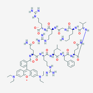 molecular formula C84H126N24O15 B549409 Unk-Gln-Arg-Leu-Phe-Gln-Val-Lys-Gly-Arg-Orn(Unk)-OH CAS No. 794466-43-6