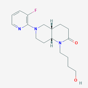 molecular formula C17H24FN3O2 B5494103 (4aS*,8aR*)-6-(3-fluoropyridin-2-yl)-1-(4-hydroxybutyl)octahydro-1,6-naphthyridin-2(1H)-one 
