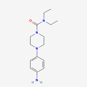 molecular formula C15H24N4O B5494122 4-(4-aminophenyl)-N,N-diethyl-1-piperazinecarboxamide 