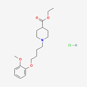 molecular formula C19H30ClNO4 B5494124 ethyl 1-[4-(2-methoxyphenoxy)butyl]-4-piperidinecarboxylate hydrochloride 