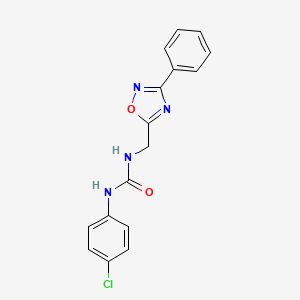 molecular formula C16H13ClN4O2 B5494178 N-(4-chlorophenyl)-N'-[(3-phenyl-1,2,4-oxadiazol-5-yl)methyl]urea 