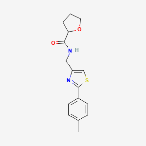 molecular formula C16H18N2O2S B5494211 N-{[2-(4-methylphenyl)-1,3-thiazol-4-yl]methyl}tetrahydro-2-furancarboxamide 