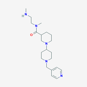 molecular formula C21H35N5O B5494222 N-methyl-N-[2-(methylamino)ethyl]-1'-(pyridin-4-ylmethyl)-1,4'-bipiperidine-3-carboxamide 