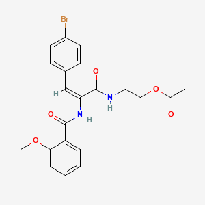 molecular formula C21H21BrN2O5 B5494238 2-({3-(4-bromophenyl)-2-[(2-methoxybenzoyl)amino]acryloyl}amino)ethyl acetate 