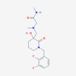 molecular formula C17H23F2N3O3 B5494253 N~2~-{[1-(2,3-difluorobenzyl)-3-hydroxy-2-oxopiperidin-3-yl]methyl}-N~1~,N~2~-dimethylglycinamide 