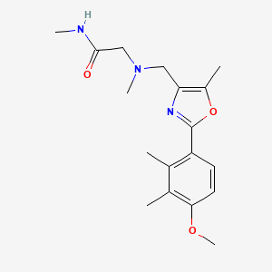 molecular formula C18H25N3O3 B5494274 N~2~-{[2-(4-methoxy-2,3-dimethylphenyl)-5-methyl-1,3-oxazol-4-yl]methyl}-N~1~,N~2~-dimethylglycinamide 